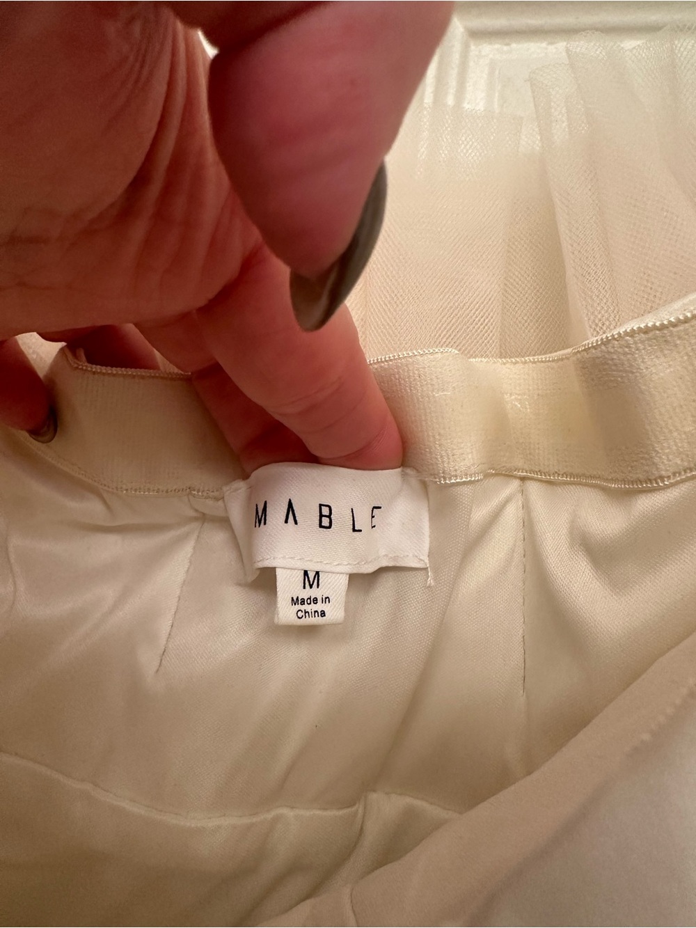 Mable Cream AILEEN RUFFLE MINI DRESS NWOT - Picture 4 of 4